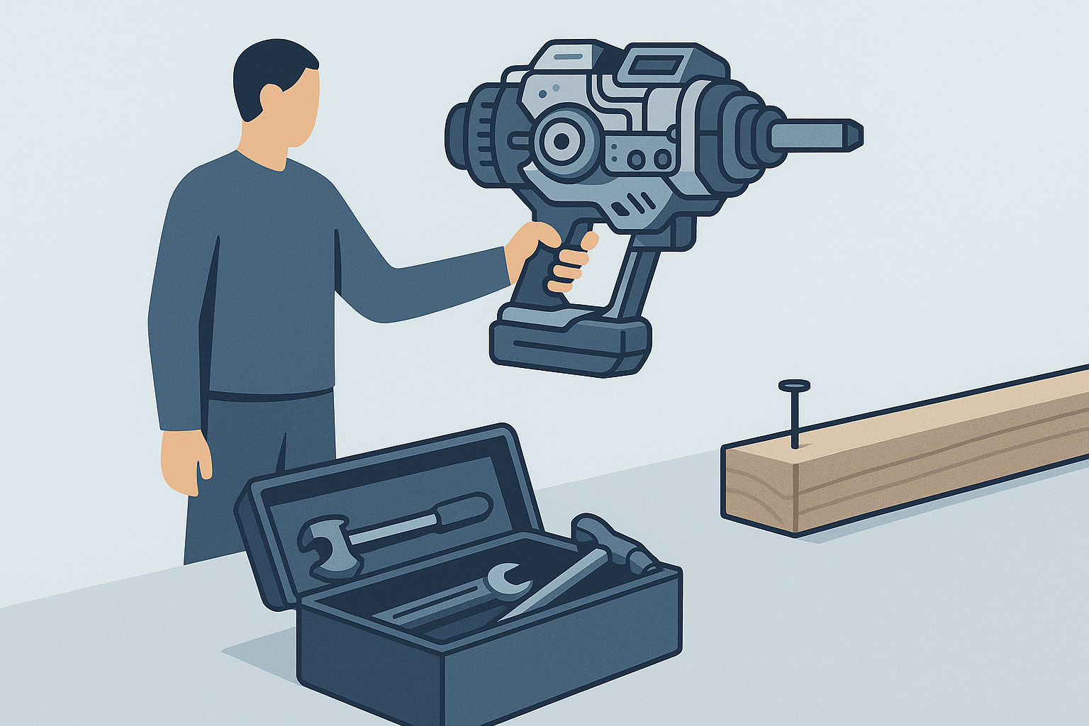 Generert illustrasjon av feil verktøy til jobben