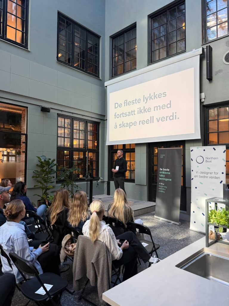 Foredrag hos Novanet med publikum i salen